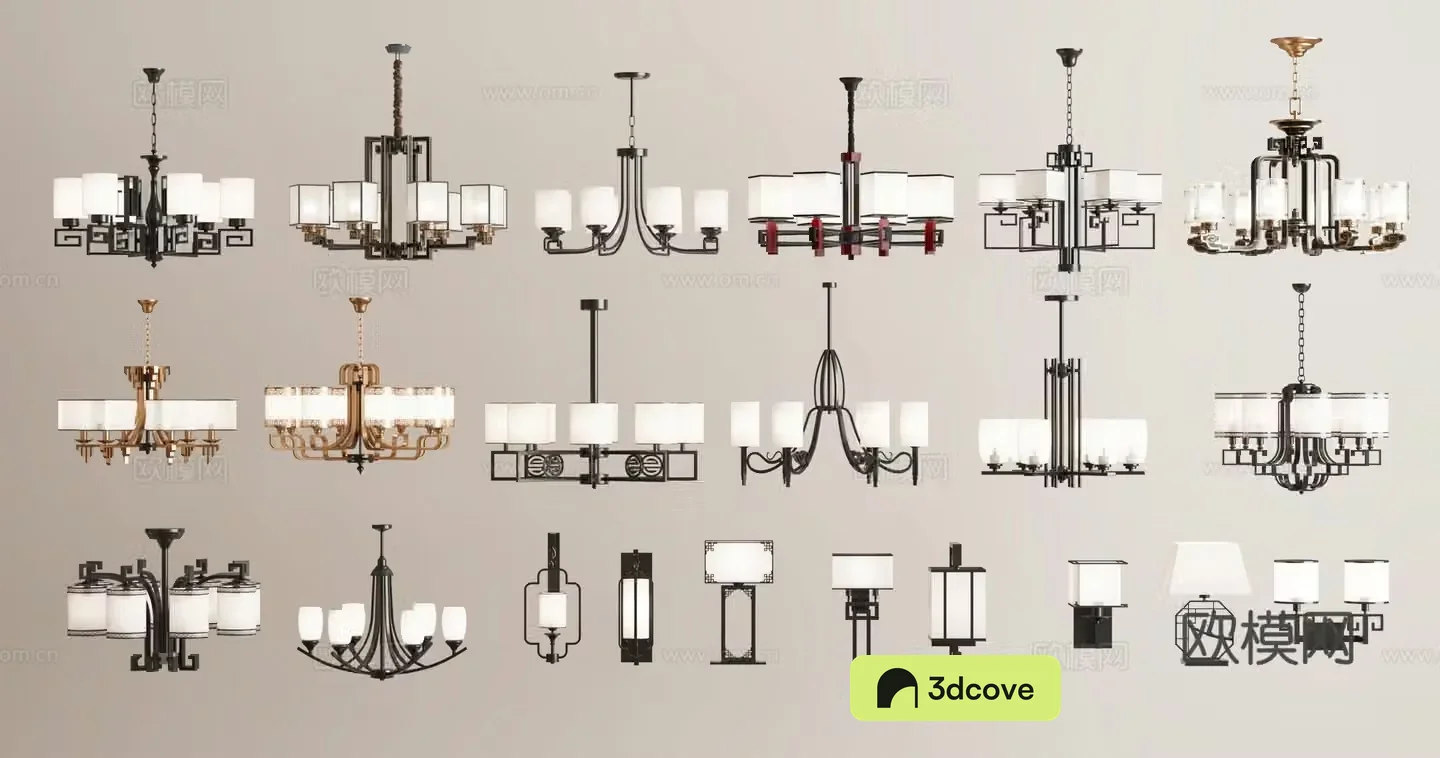 New Chinese style chandelier wall lamp