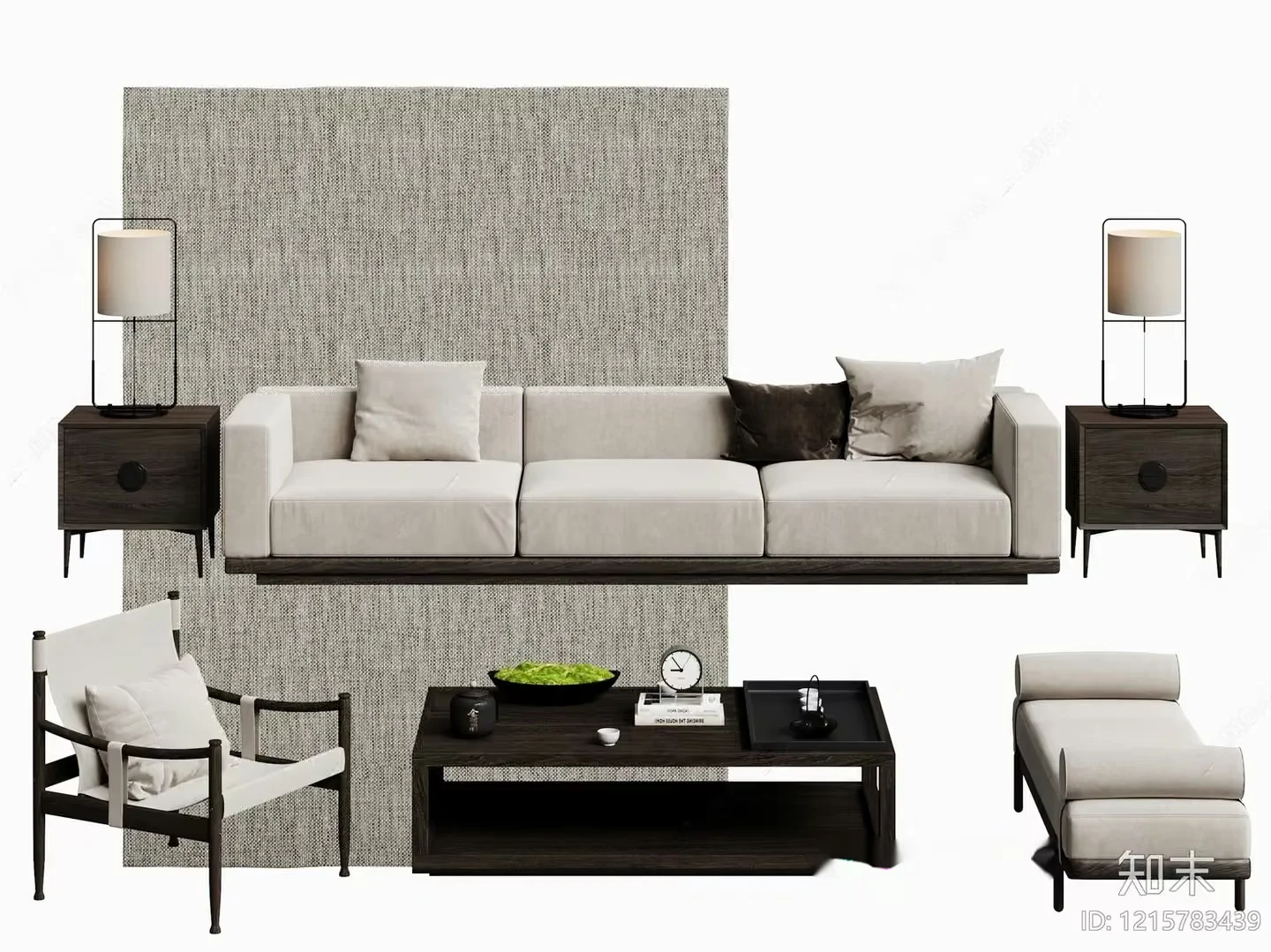 Modern Living Room 3D Model – 12584 – VRAY Render