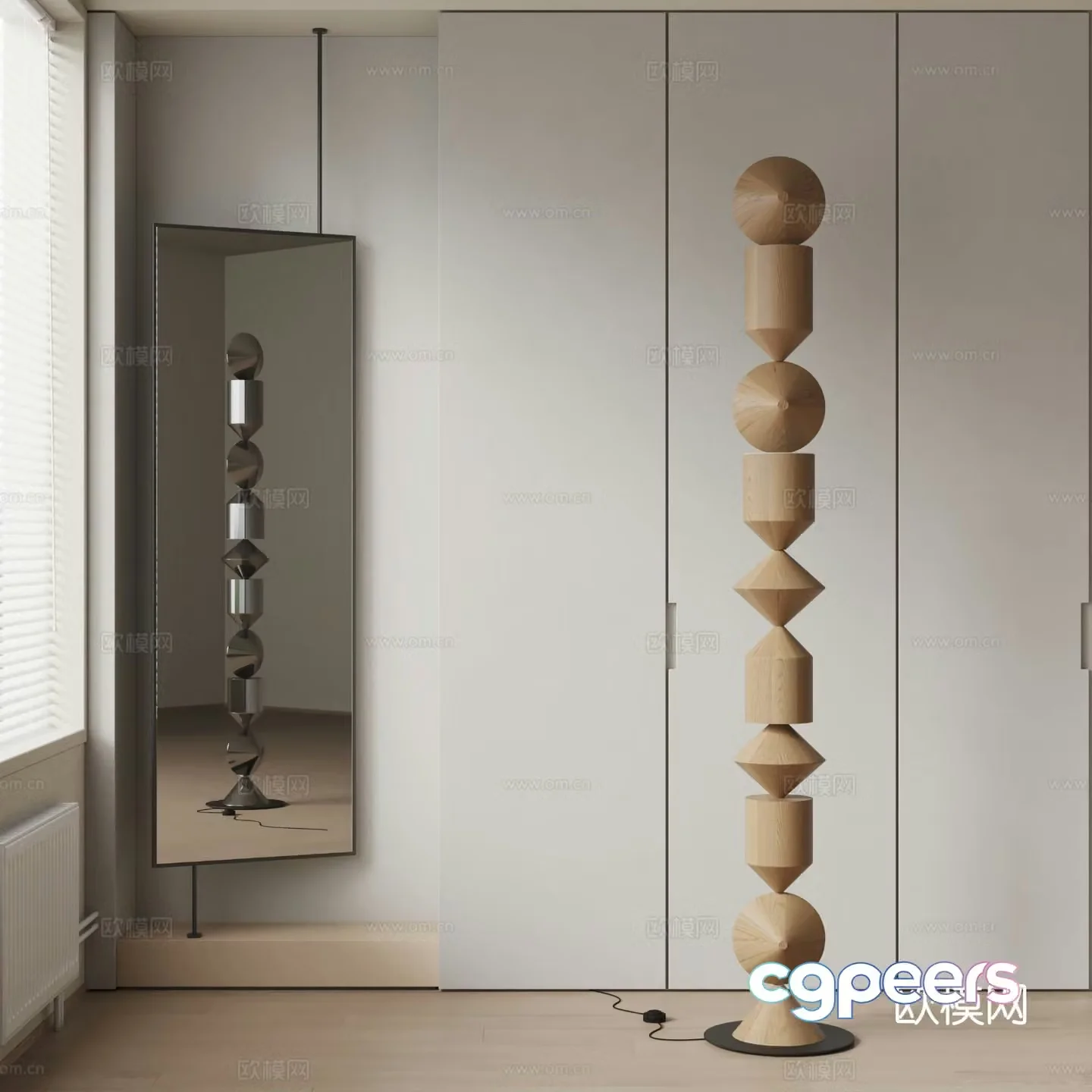 GUBI sculpture ornaments wood carving 3d model