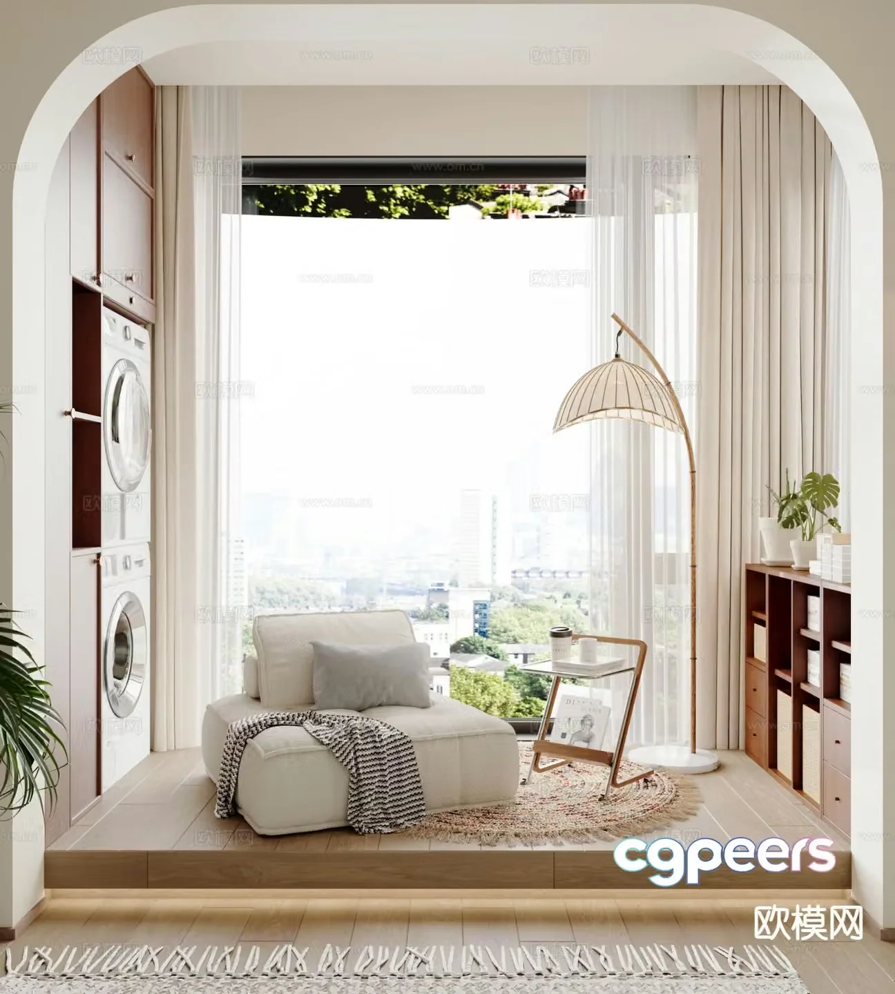 Medieval style leisure balcony 3D model