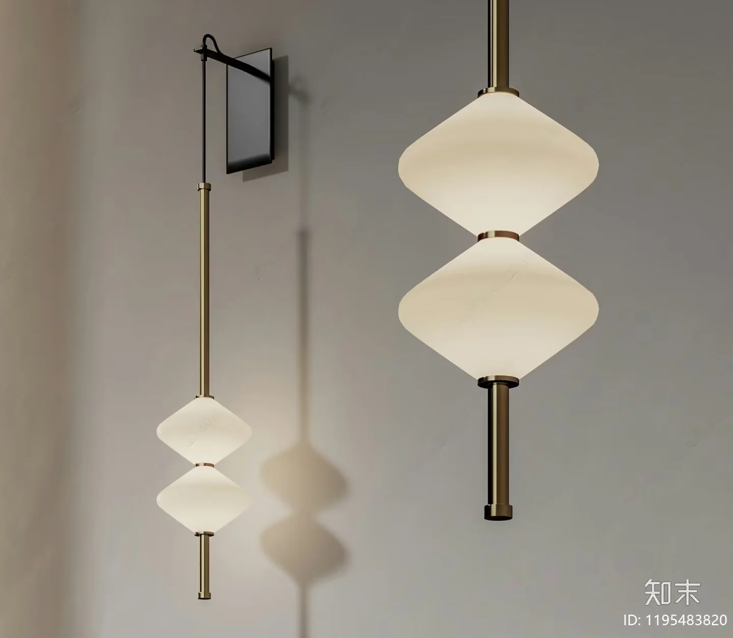 Gold Light Fixture 3D Model – 5366 – VRAY Render