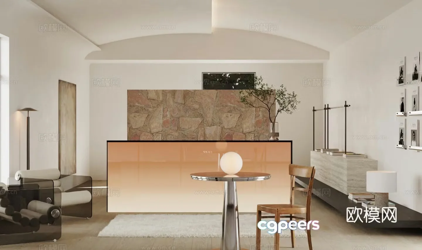 Modern restaurant 3d model
