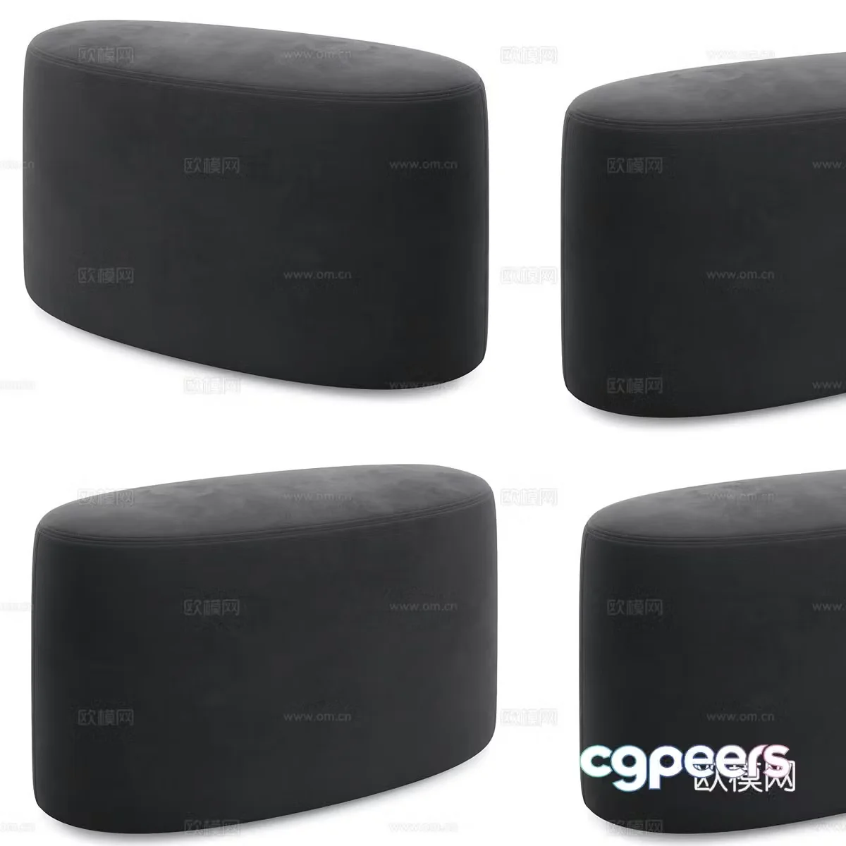 Modern sofa stool low stool stool 3d model