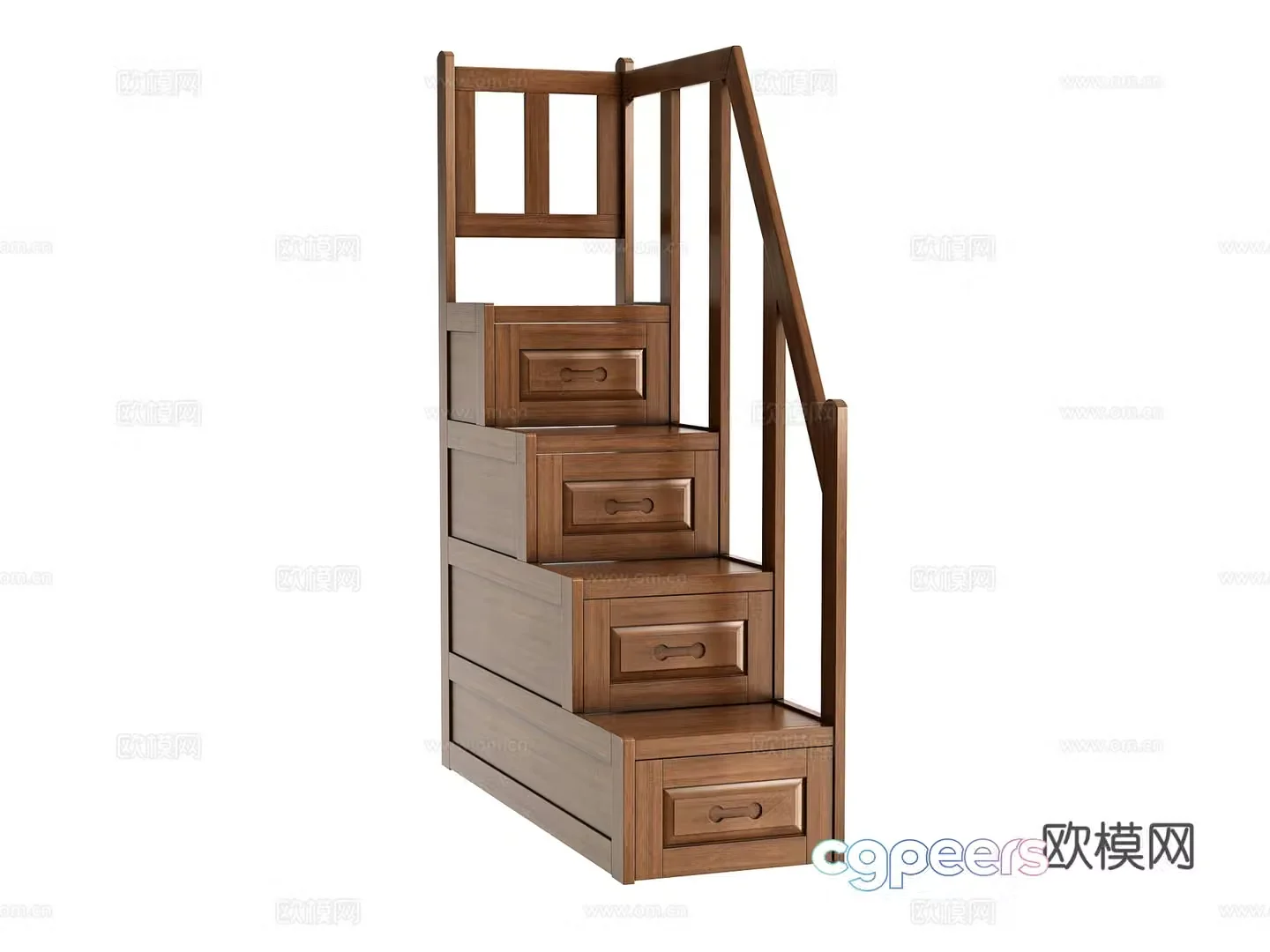 American staircase cabinet 3D model