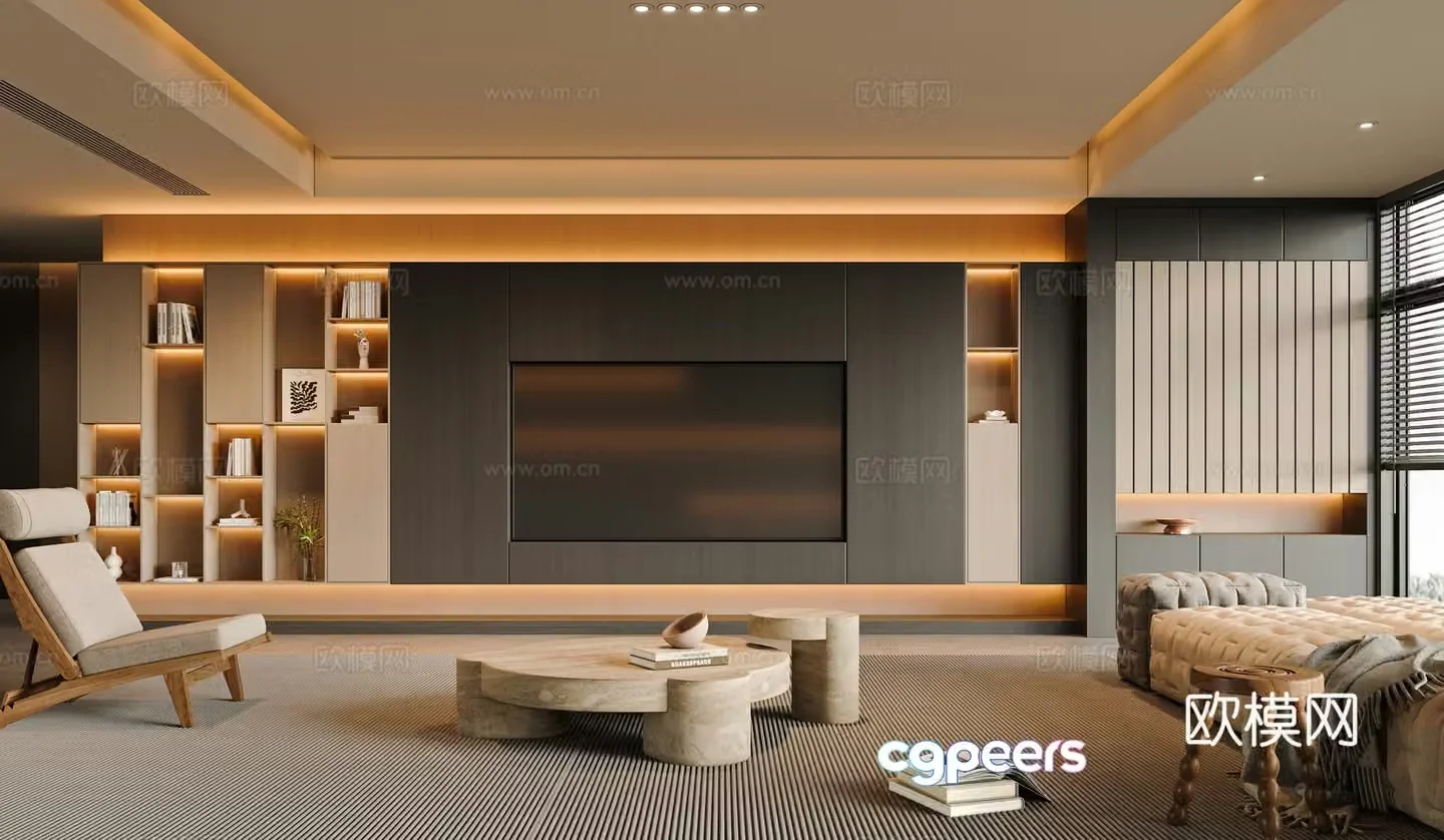 Modern living room 3d model