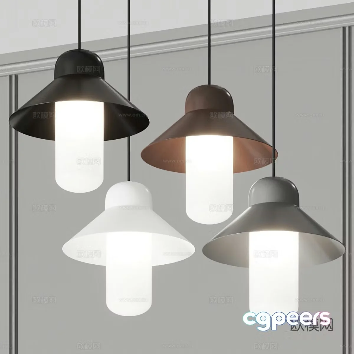 Alma Light Capsulehat Chandelier 3d Model