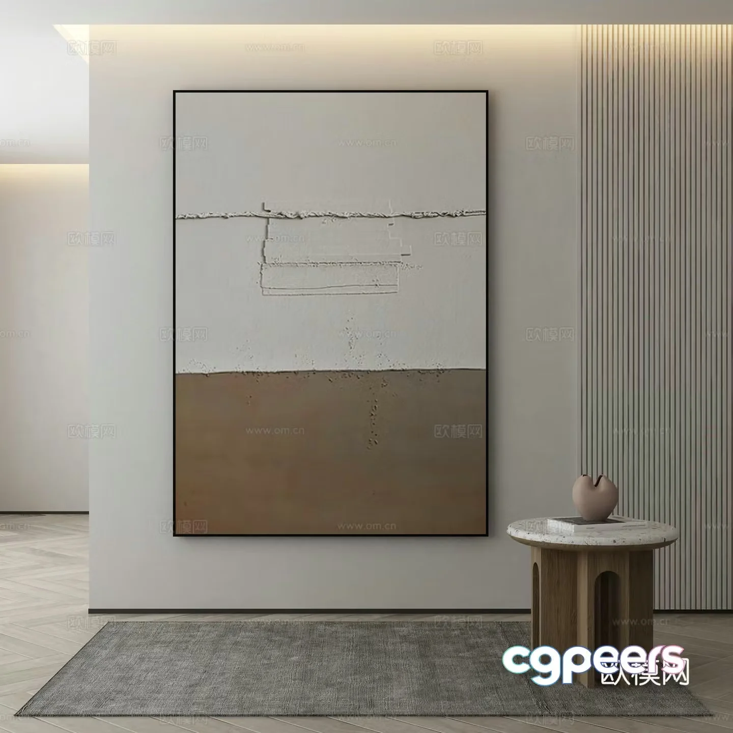 Modern Wasabi Hanging Painting Oil Painting 3D Model