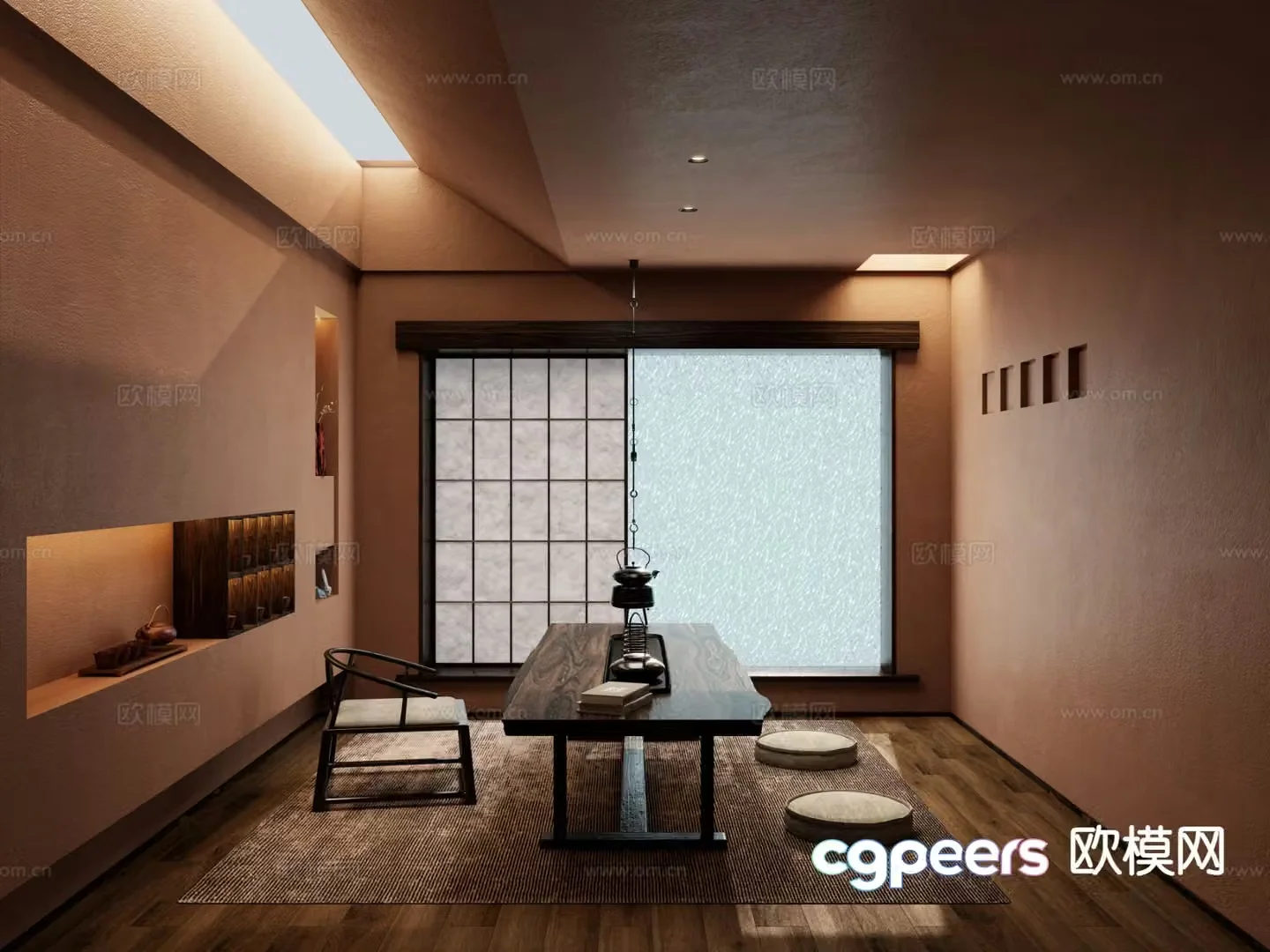 Chinese tea room 3d model