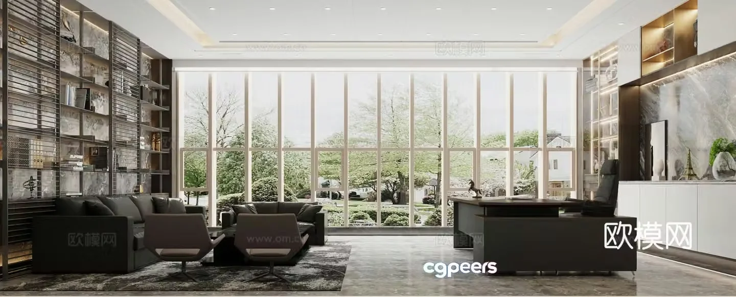 Modern manager office 3d model