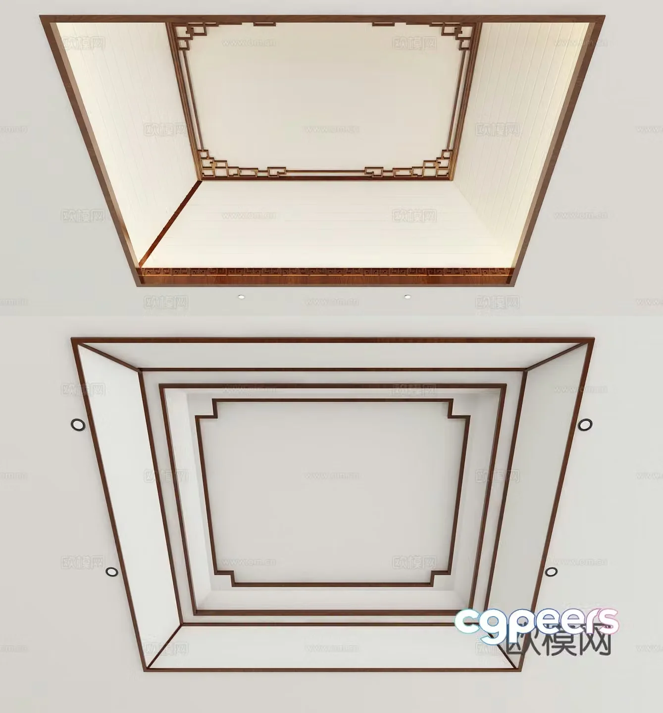 New Chinese style ceiling 3D model