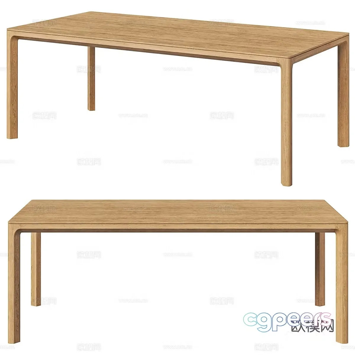 Modern Restoration Hardware Padua Dining Table 3D Model