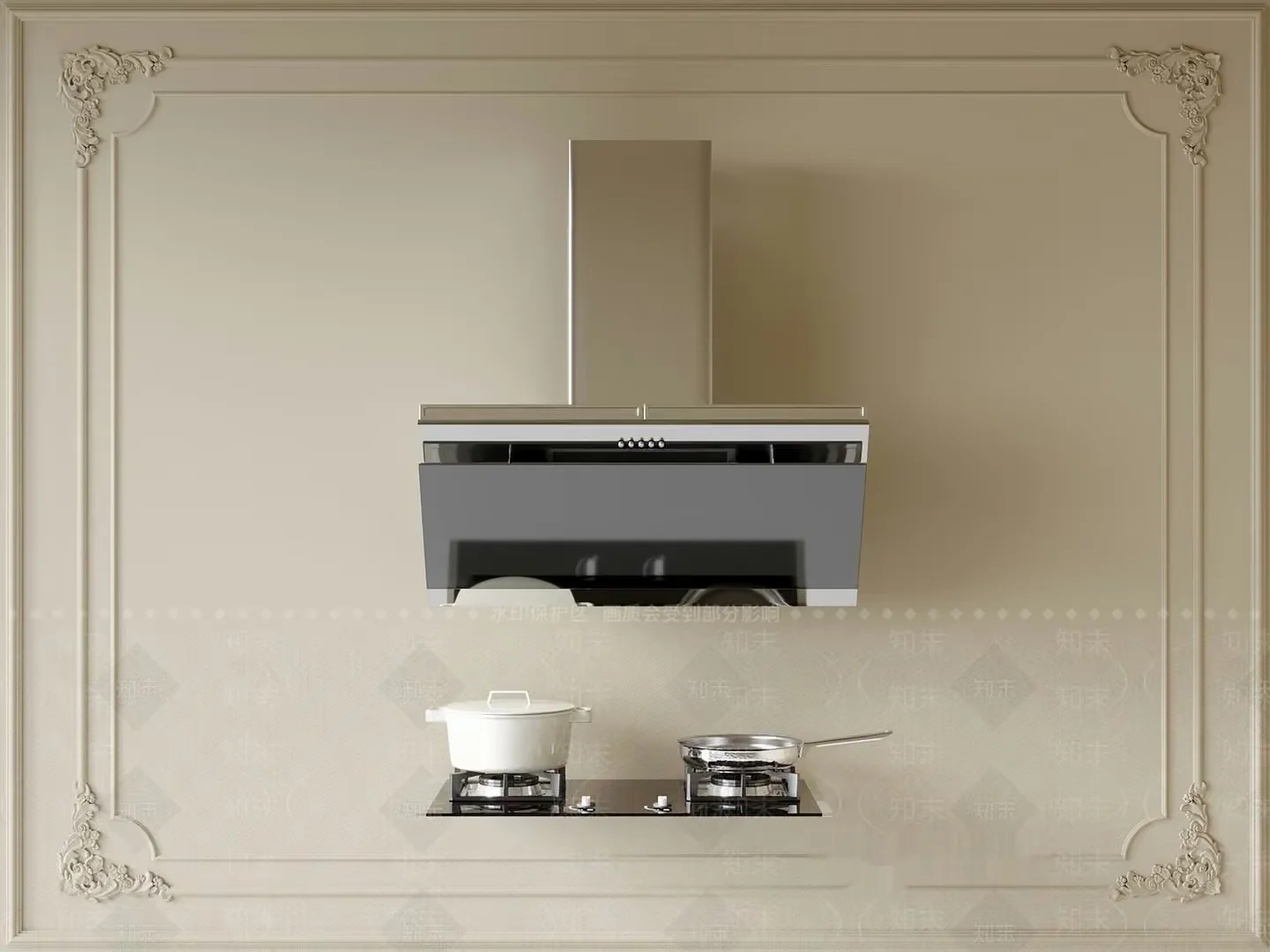 A Modern Kitchen 3D Model – 592 – VRAY Render
