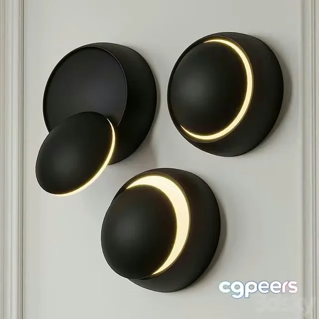 3ds Max Free – Grnflashing Crescent Round Wall Lamp