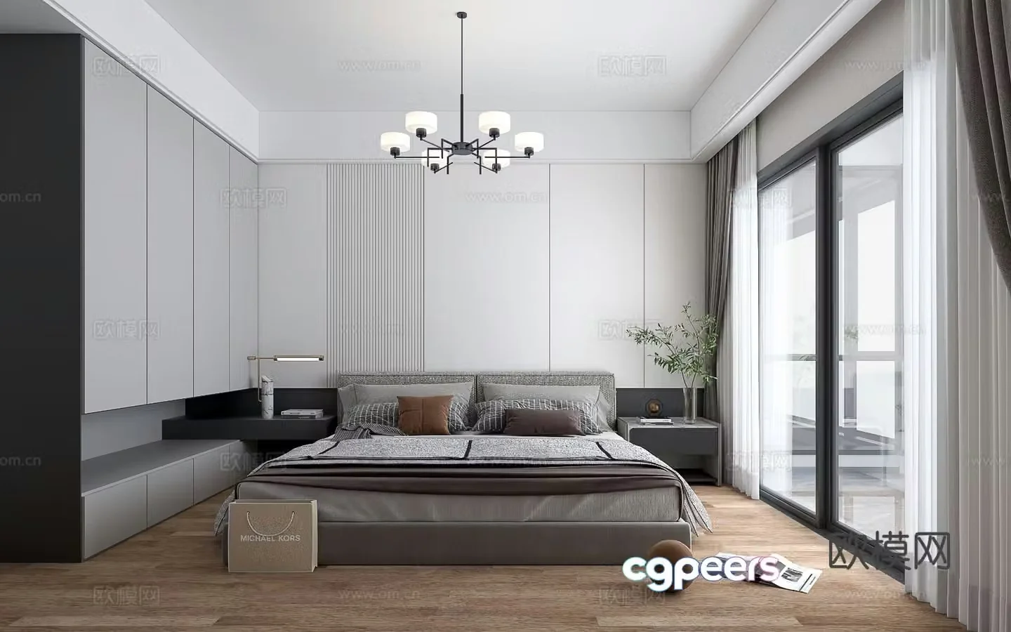 Modern bedroom master bedroom 3d model