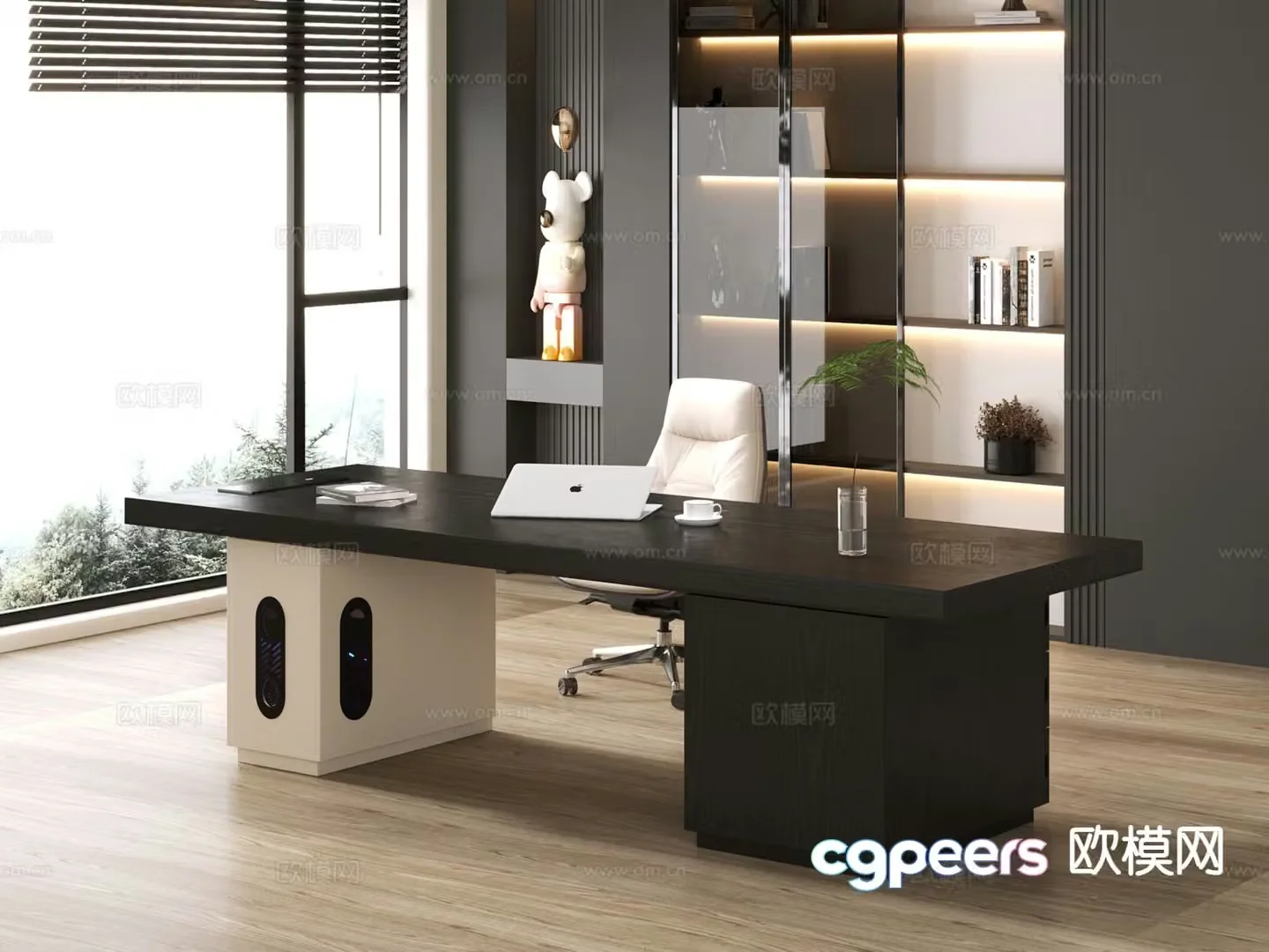 Modern desk desk manager desk office desk 3d model