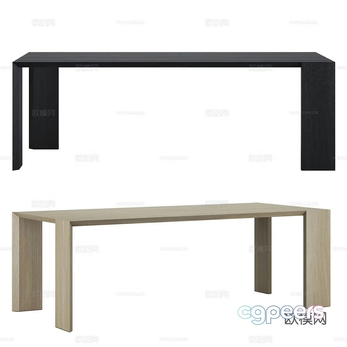 Modern Italian Palo Nero Ispolin Dining Table 3D Model