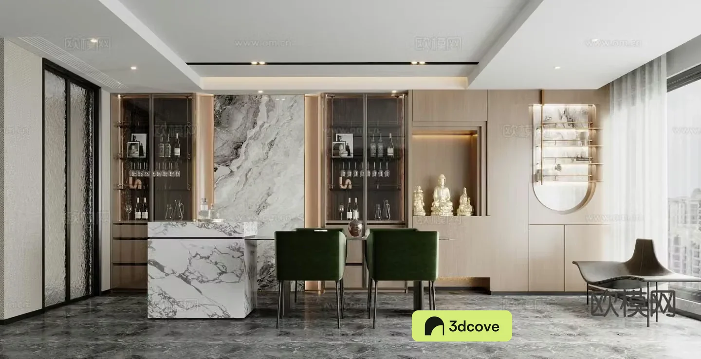 Modern island restaurant