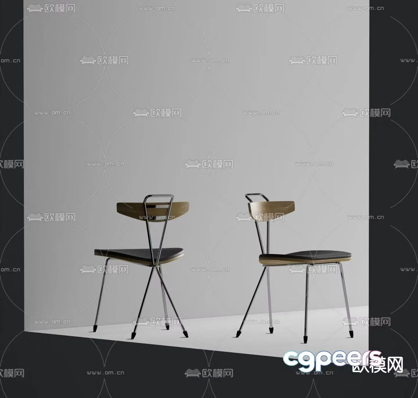 Modern chair dining chair 3d model
