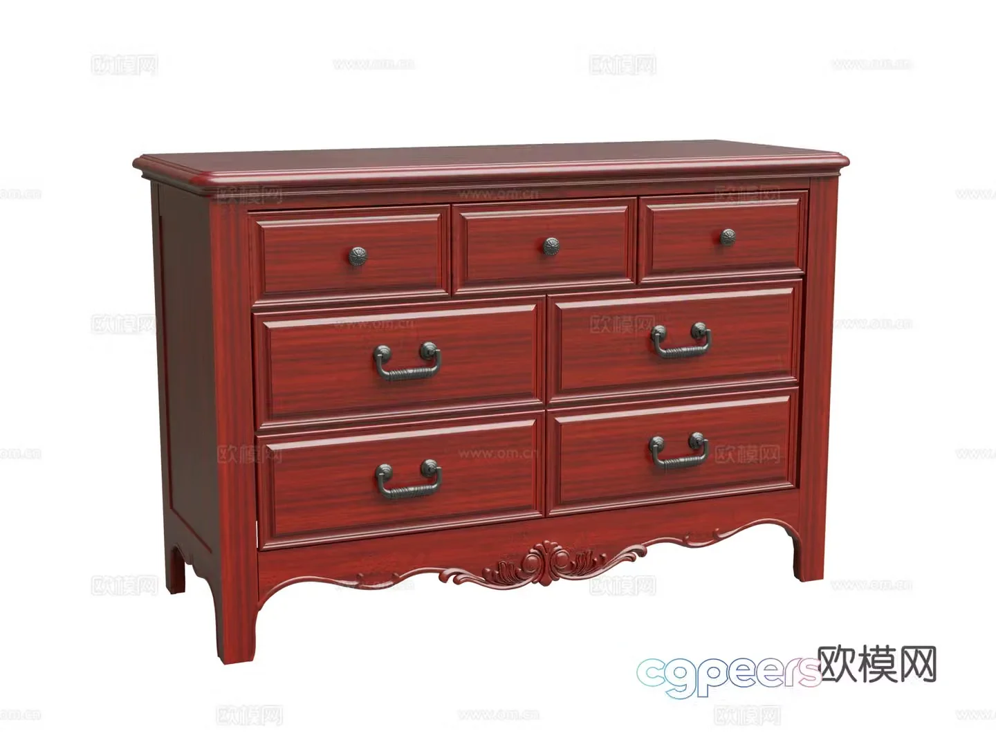 American chest of drawers 3d model
