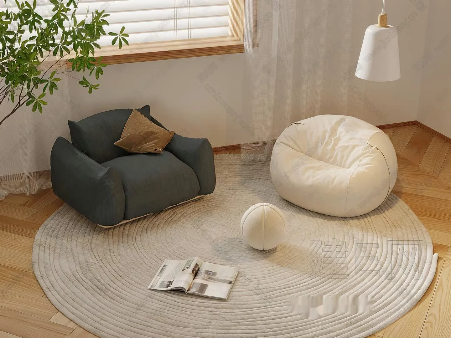 Cozy Living Room 3D Model – 16784 – VRAY Render