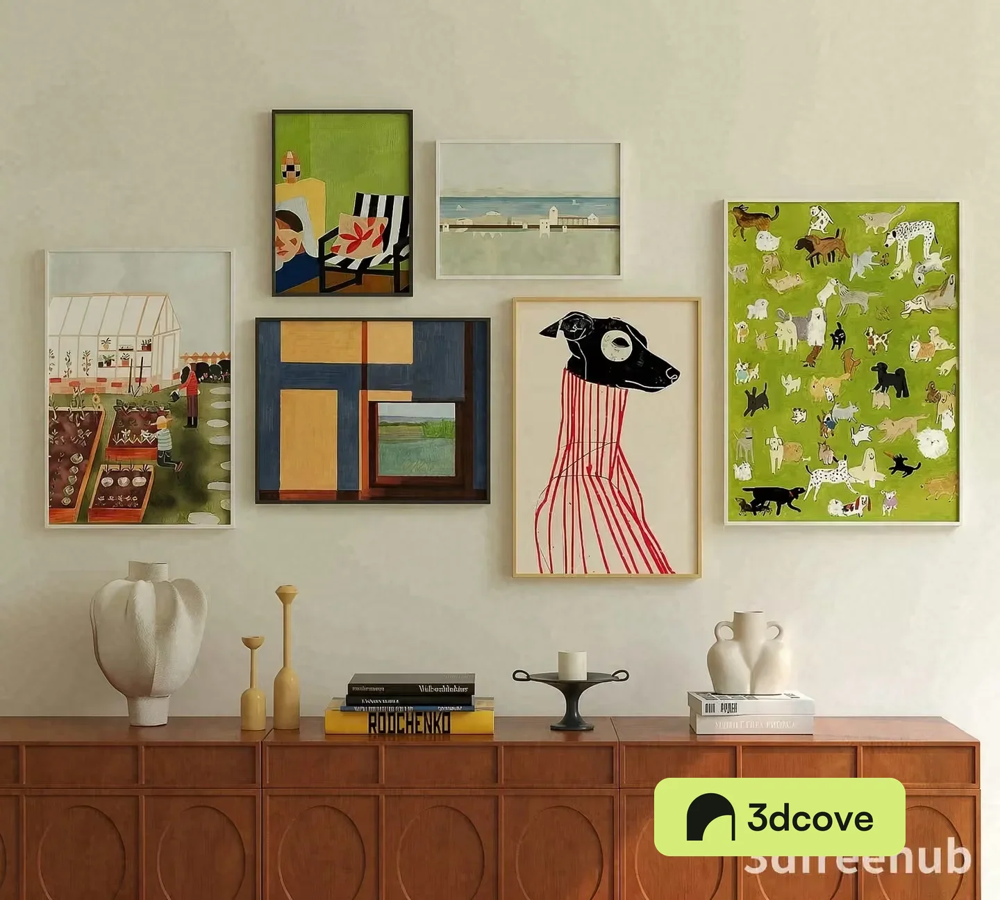 A Collection Of Framed Artwork