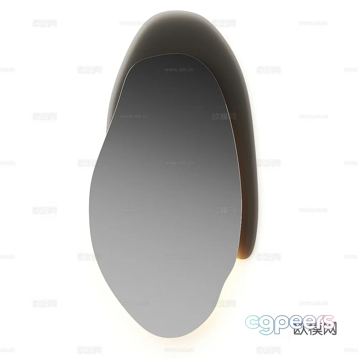 Cattelan Italia Akumal Wall Mirror 3D Model