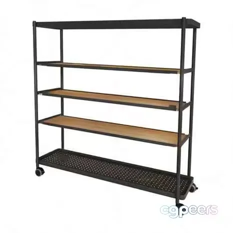 Black Metal Shelving Unit 3D Model – 15669 – VRAY Render