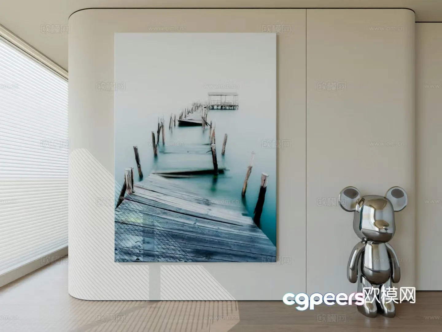 Modern minimalist hanging painting abstract art hanging painting 3d model