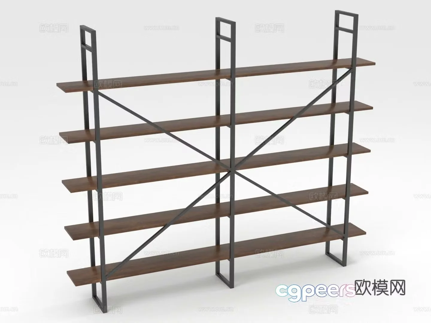 Shelf Bookshelf Floor stand Exhibition rack 3D model