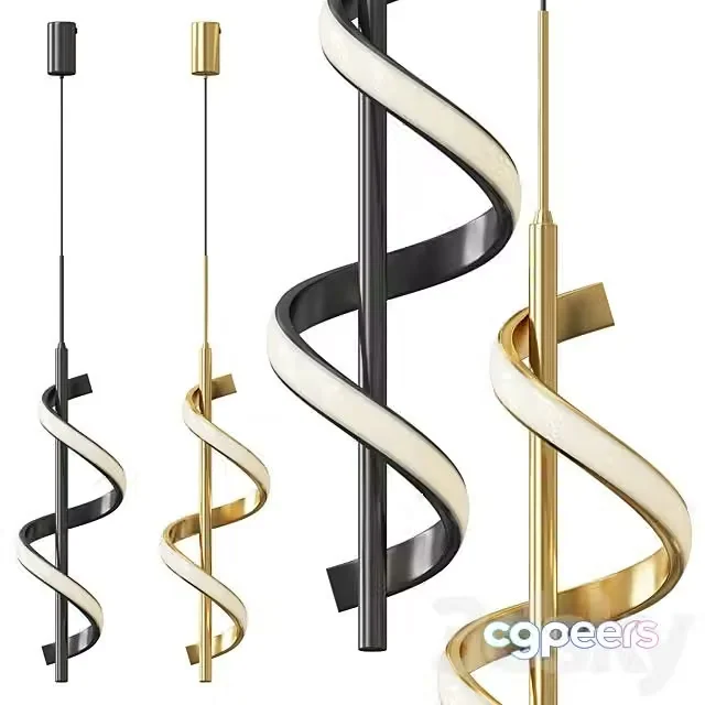 3ds Max Free – Swirl LED Pendant Lamp