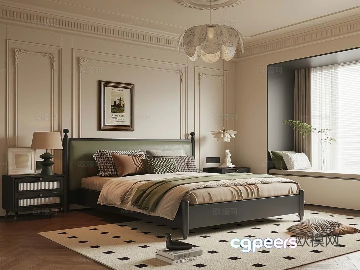 French medieval style home bedroom 3D model