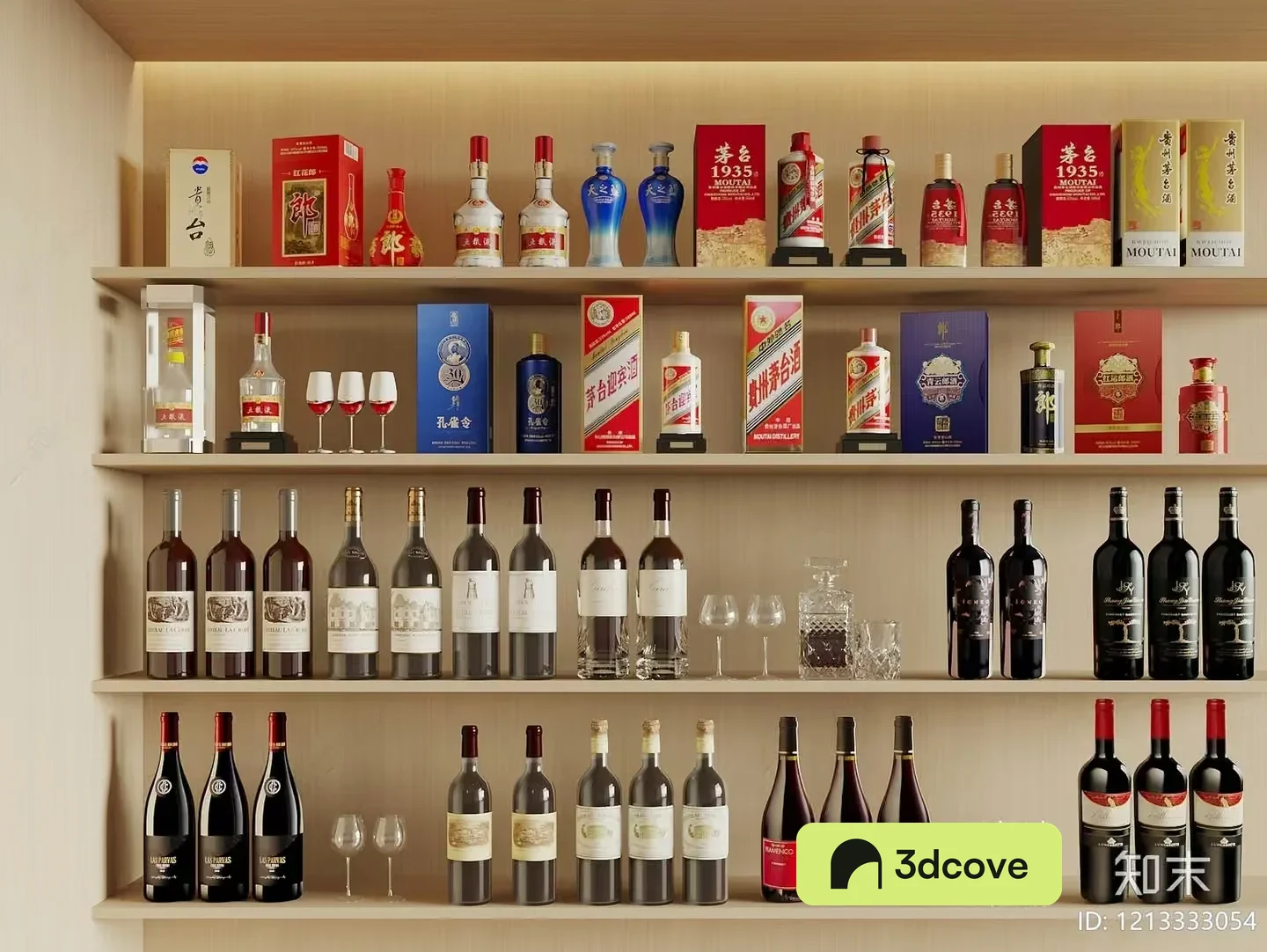 Shelves Of Wine And Liquor