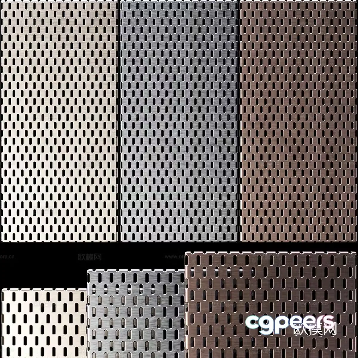 Perforated plate Metal plate 3D model