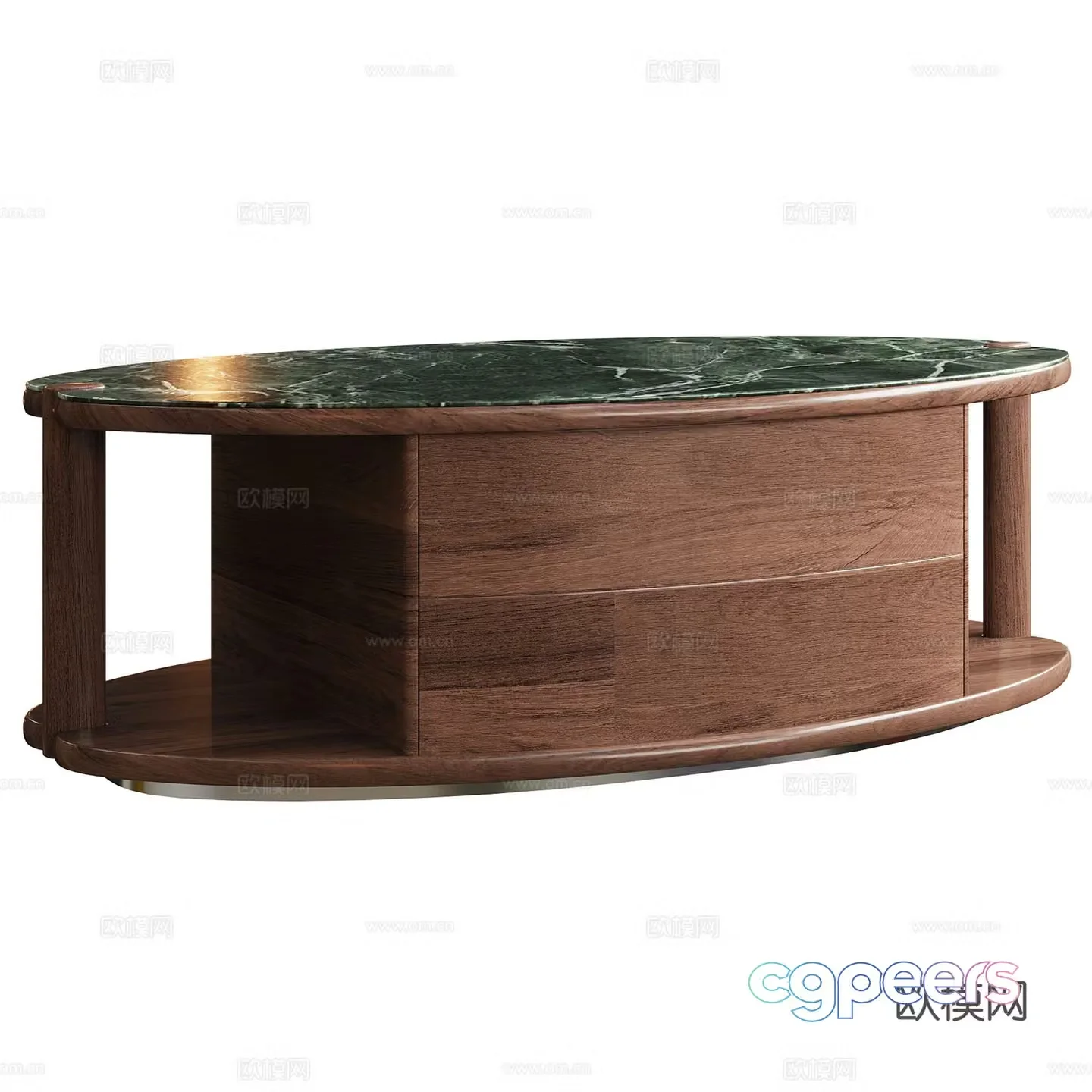 Modern marble coffee table 3d model