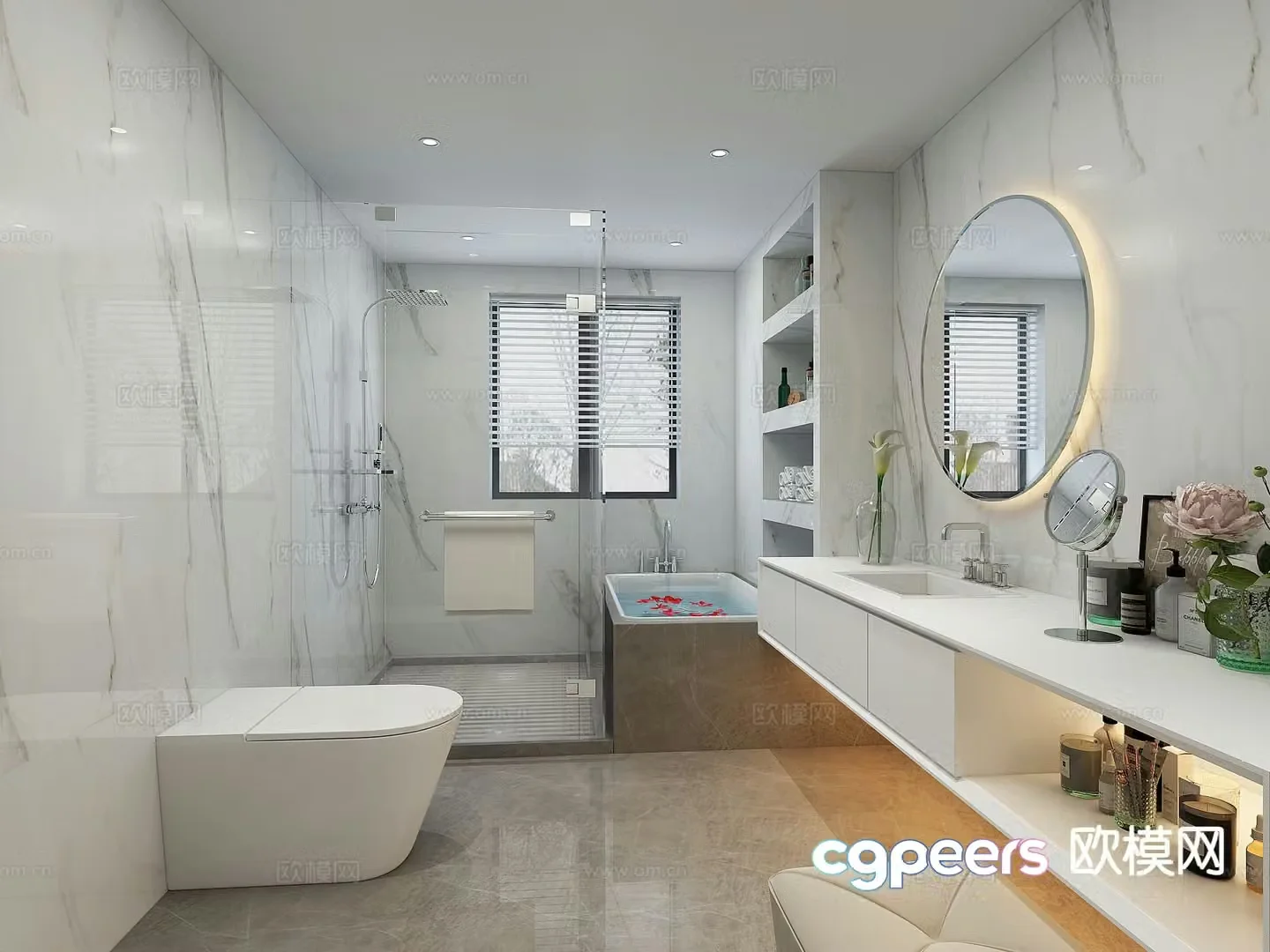Modern bathroom bathroom 3d model