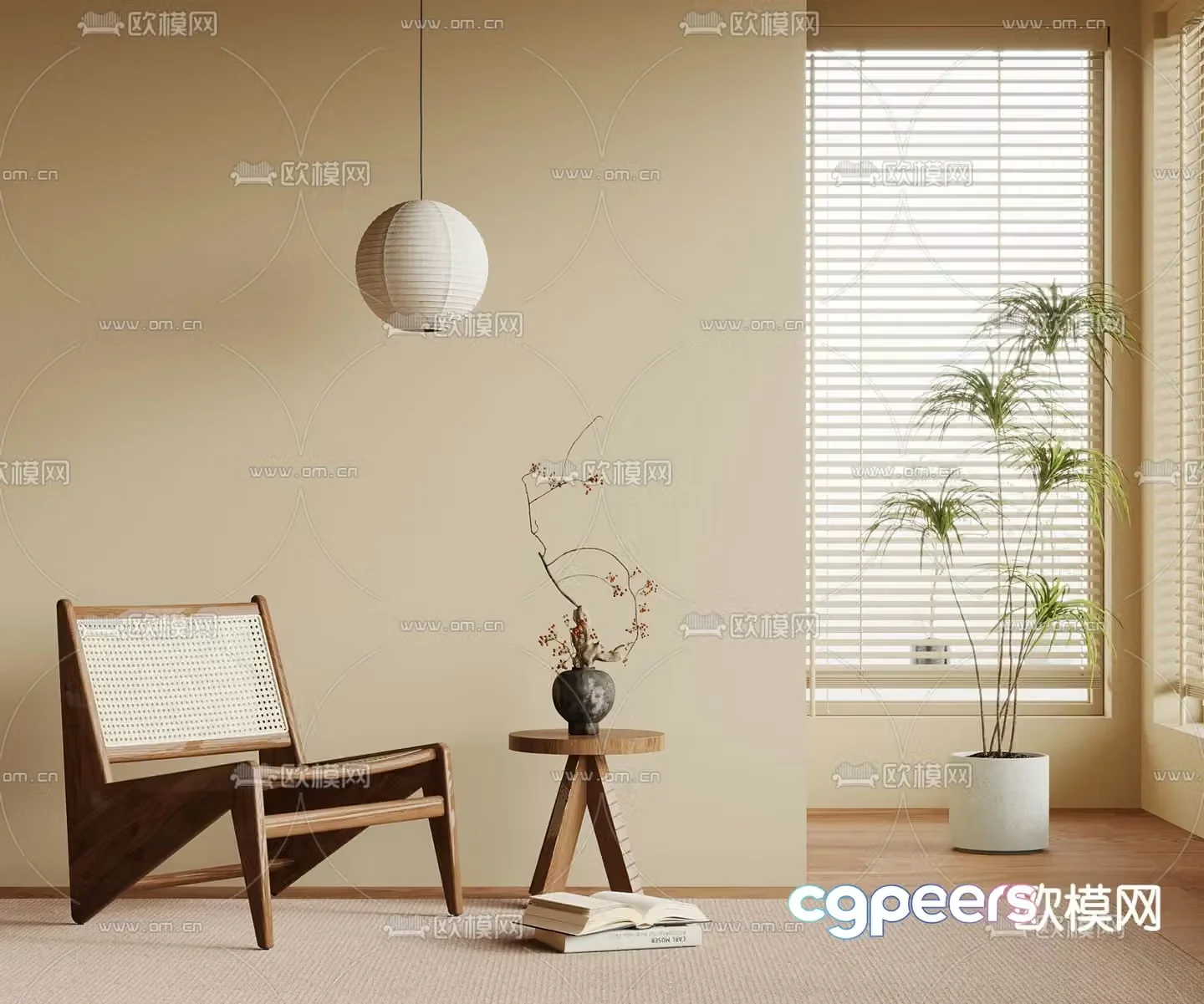 Medieval style chair leisure chair rattan chair 3d model