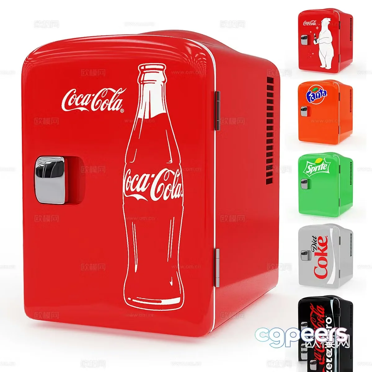 Coca-Cola Mini Refrigerator 3D Model