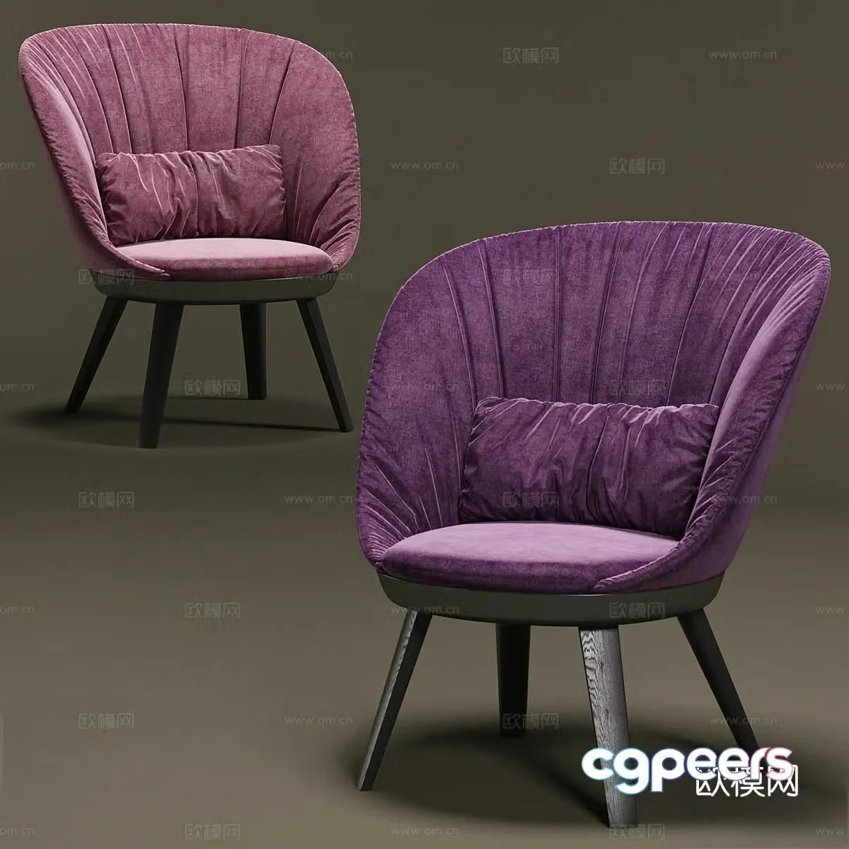 Romy European style sofa chair leisure chair 3d model