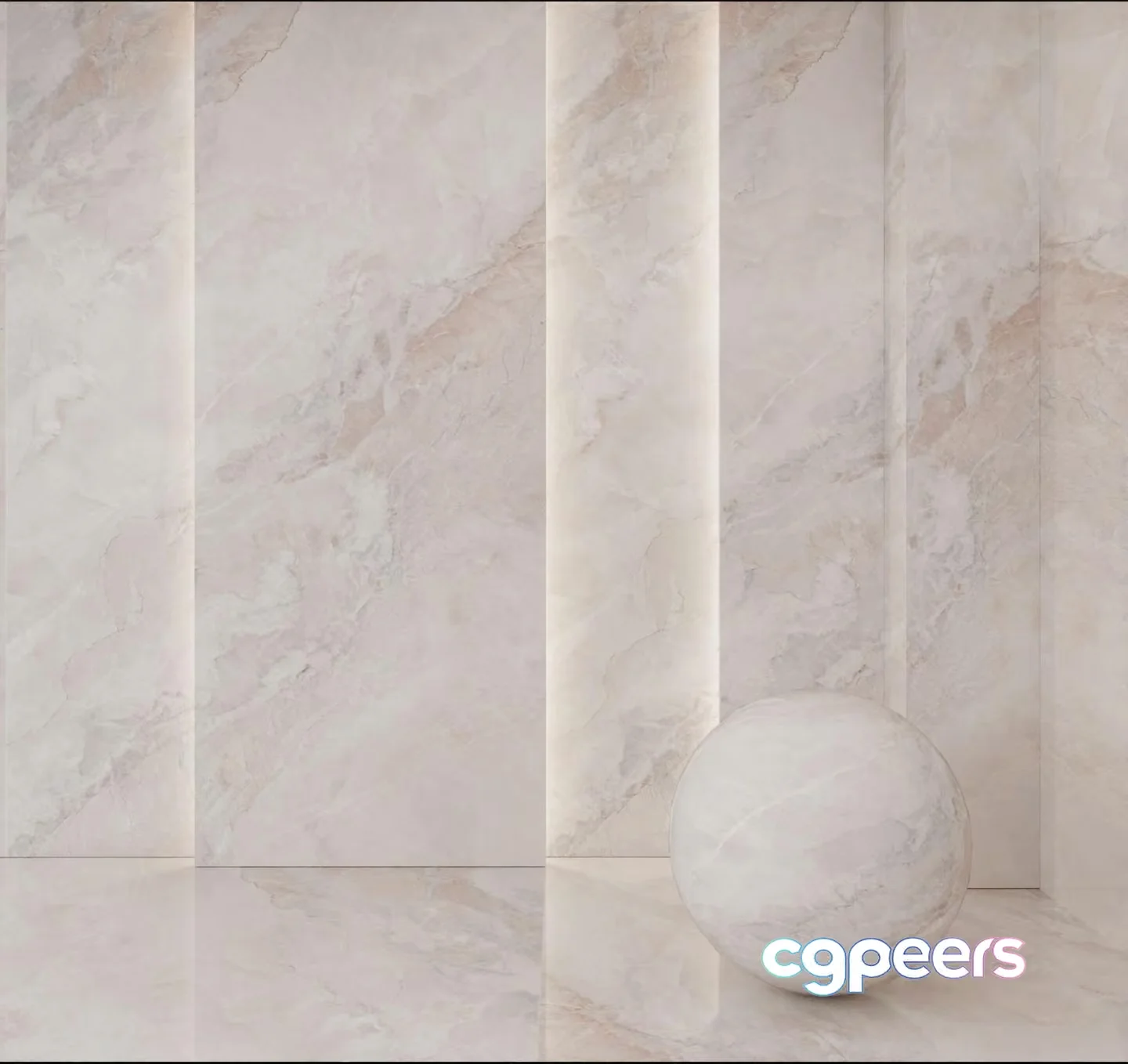 A Marble Sphere 3D Model – 16979 – VRAY Render