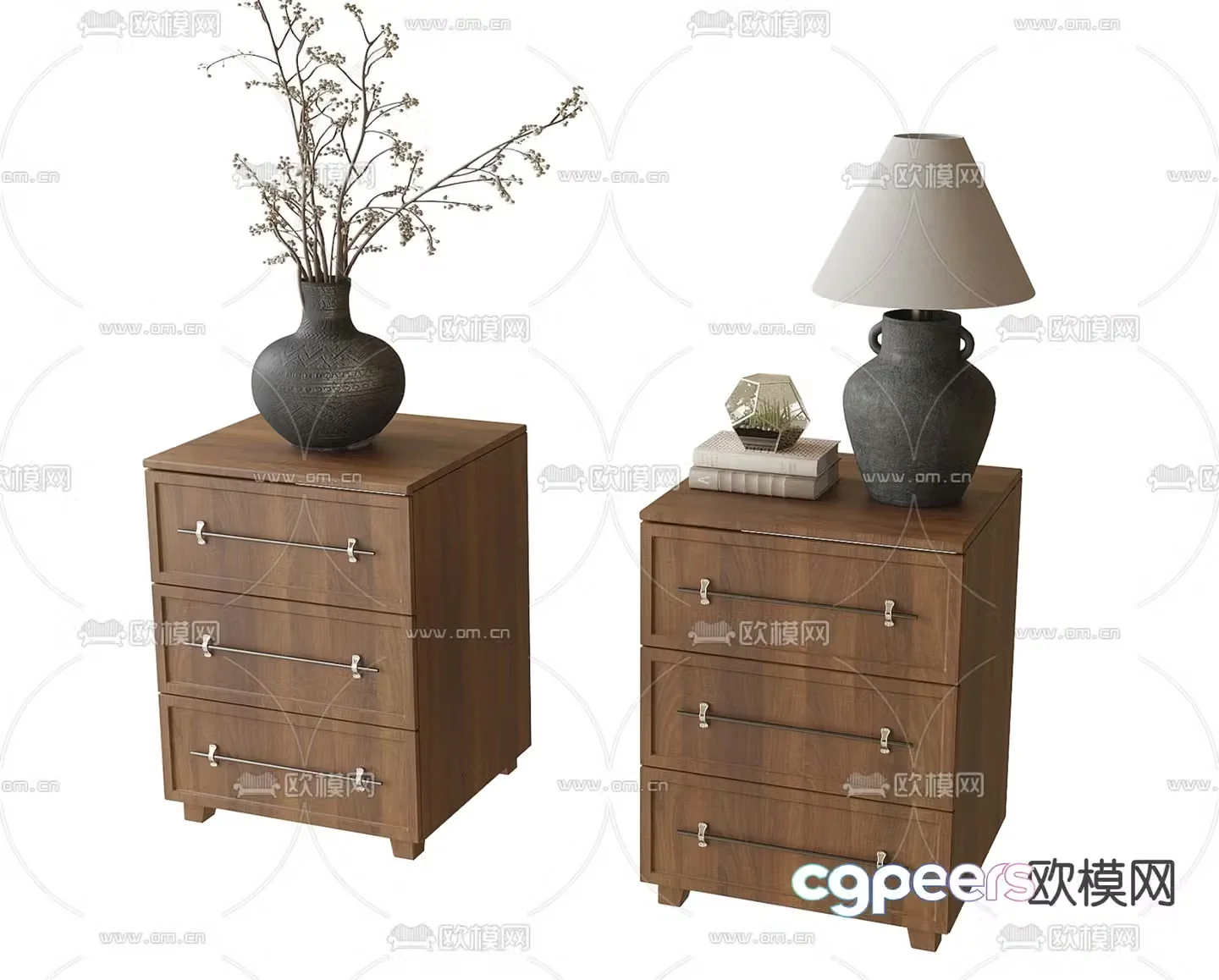 Modern bedside table 3d model