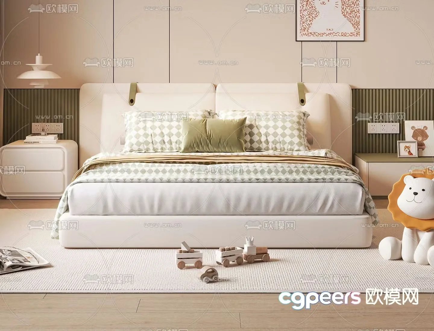 Modern children’s bed 3d model