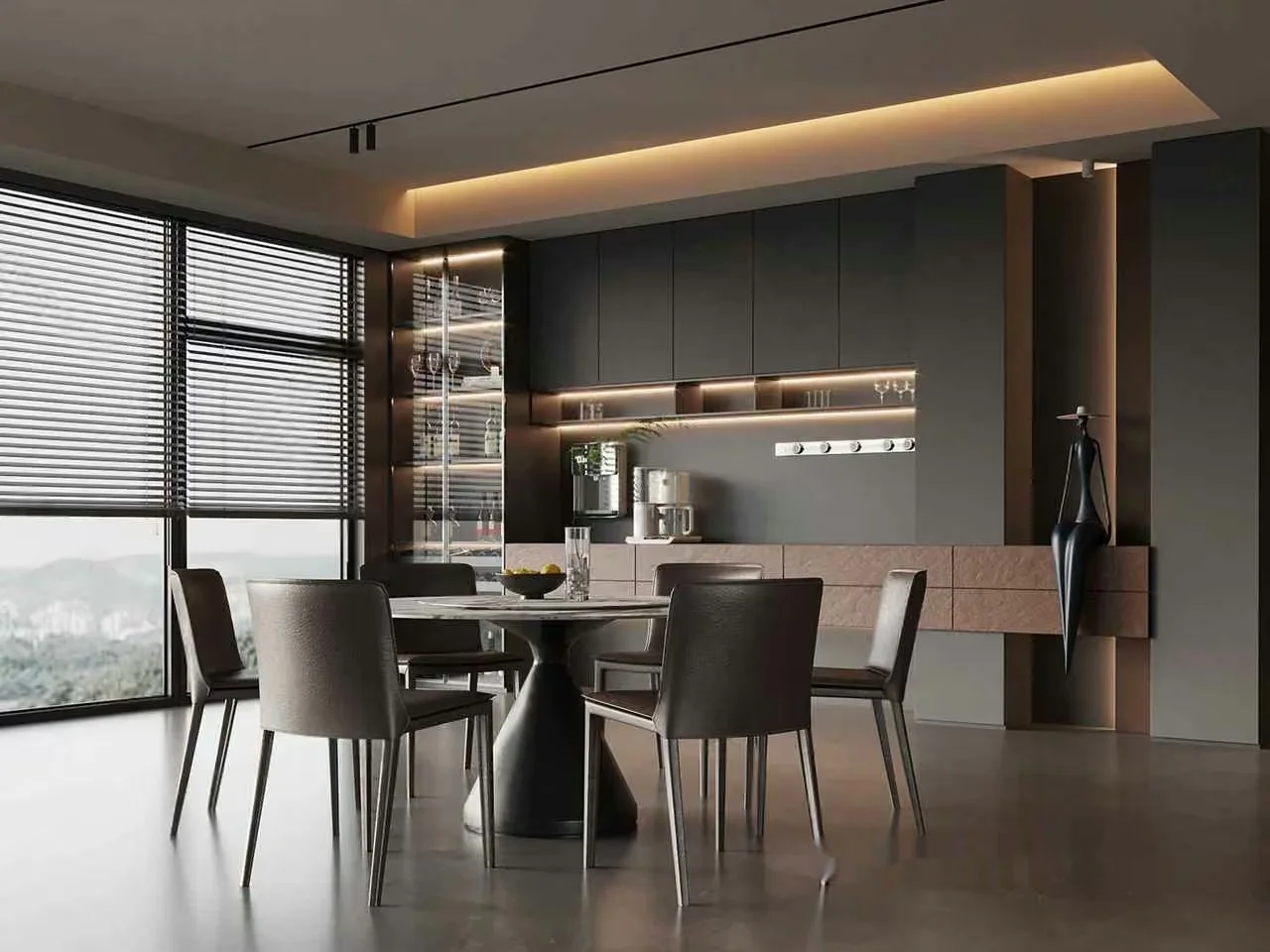 Modern Dining Room 3D Model – 12933 – VRAY Render