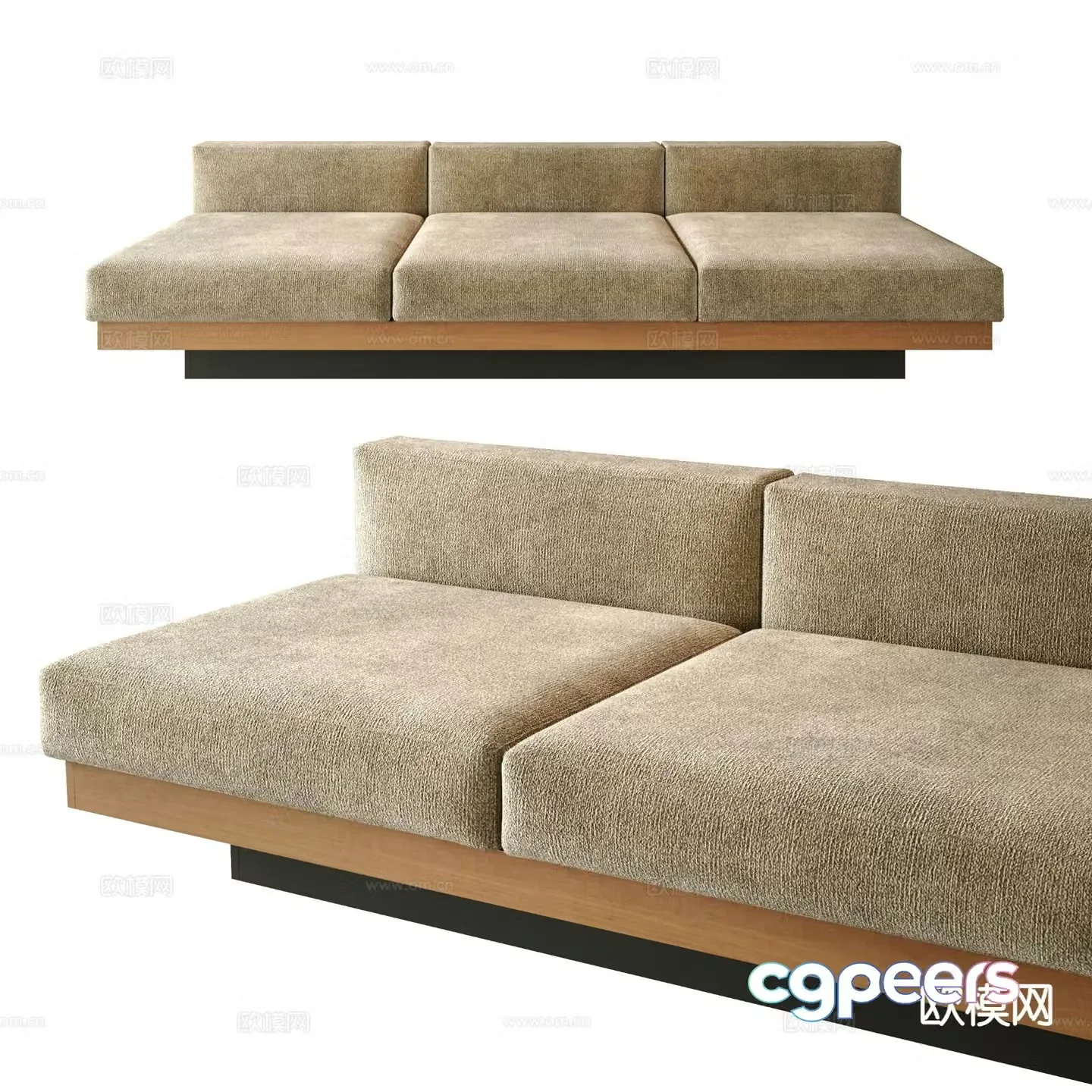 Minotti Italian sofa 3d model