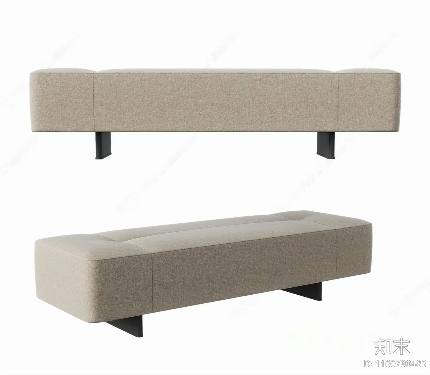 Modern Light Gray Sofa 3D Model – 18774 – CORONA Render