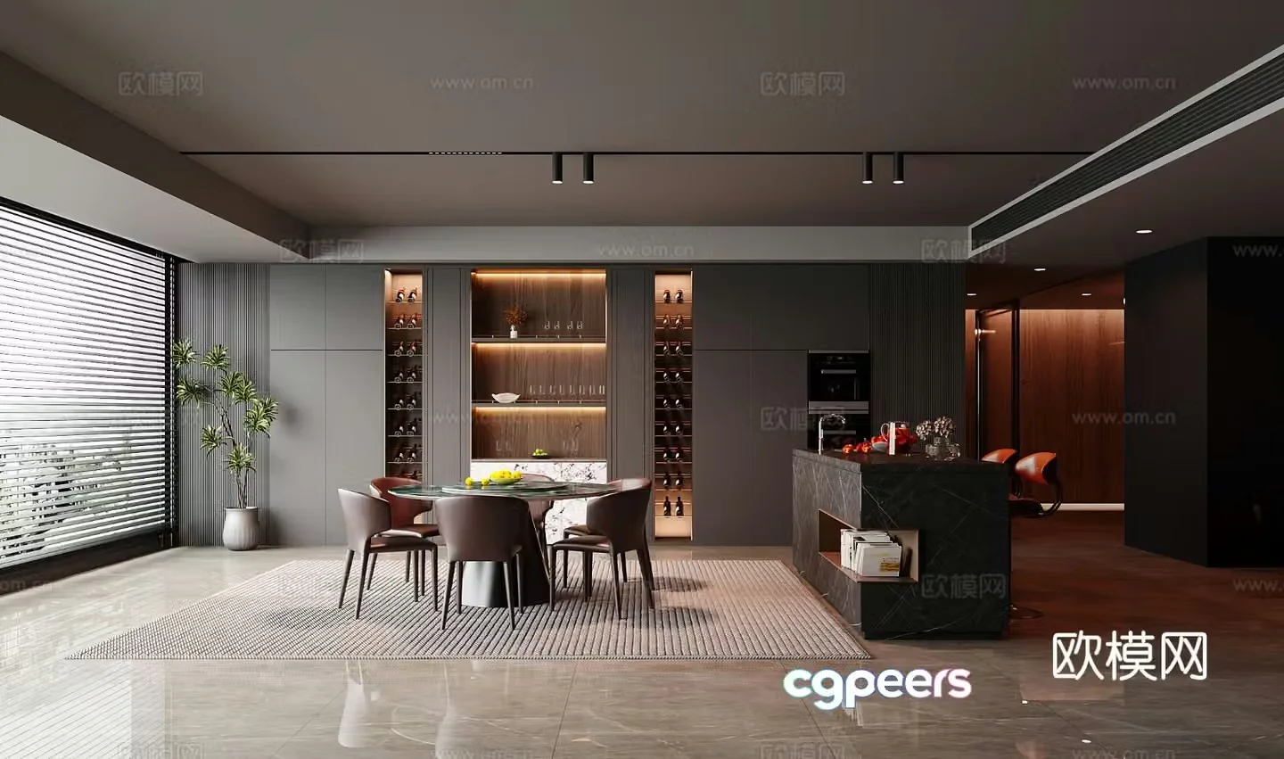 Italian restaurant 3d model