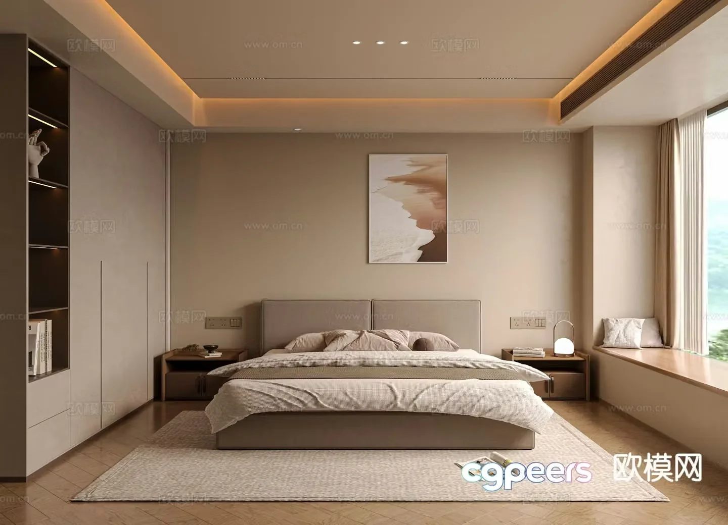 Wabi Sabi bedroom master bedroom 3d model