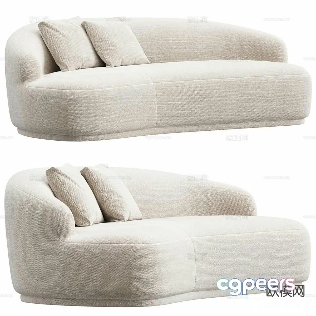Soraya special-shaped sofa curved sofa 3d model