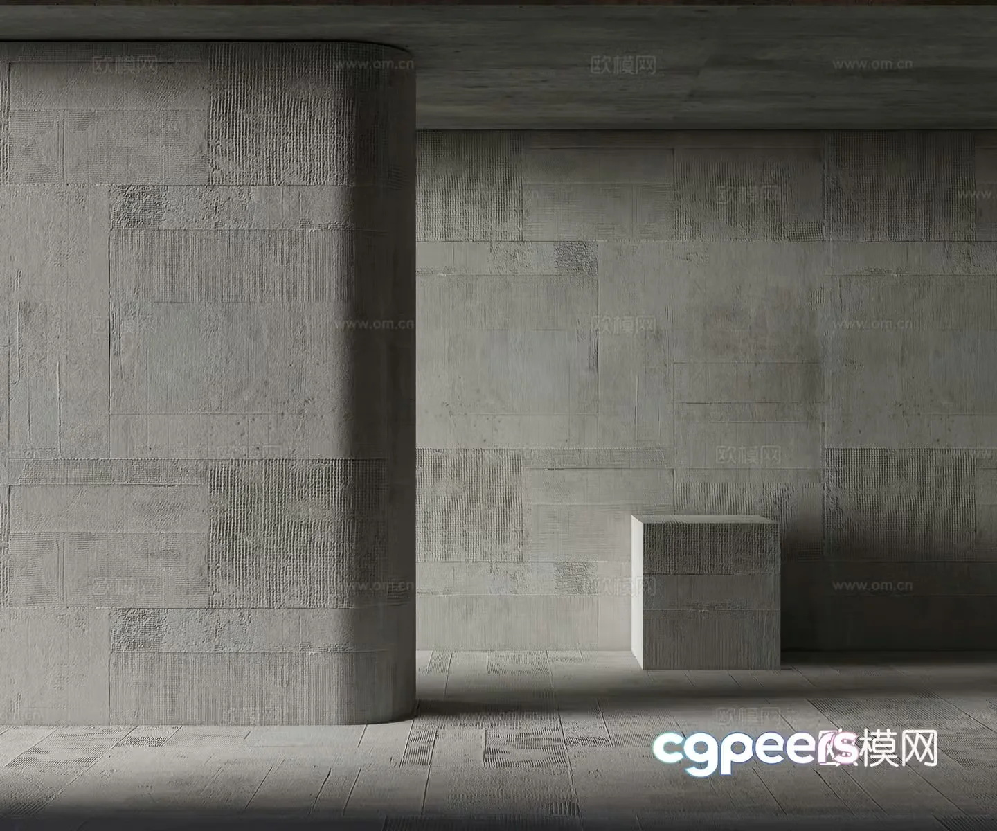 Modern Paint Concrete Cement Art Paint 3D Model