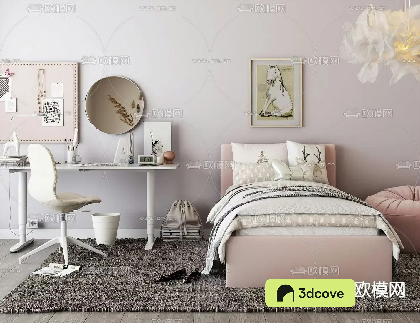 Modern fabric children’s bed