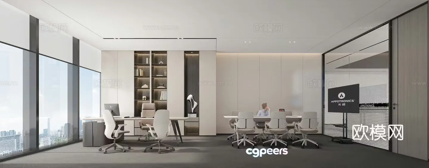 Modern manager office 3d model
